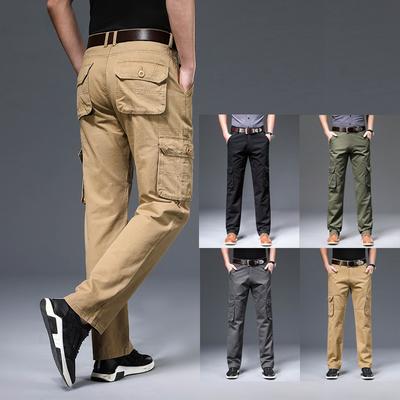 Workwear Pants Outdoor Men Summer Baggy Straight Leg Pants Pantalones Cargo Camping Overalls Trousers