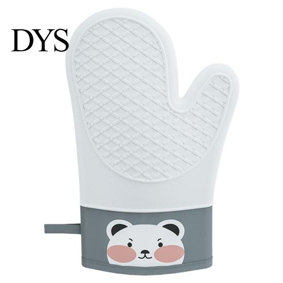 Oven Mitt 1Pc Insulation Glove Heat-Resistant Anti-slip Cartoon Anti-scald Silica Gel Microwave Baking for Bakery Cooking