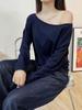 Zhang Jingyi Style Black Off-Shoulder Short-Sleeve Summer T-Shirt for Women - Slimming, Chic, Loose Fit, Diagonal Collar.