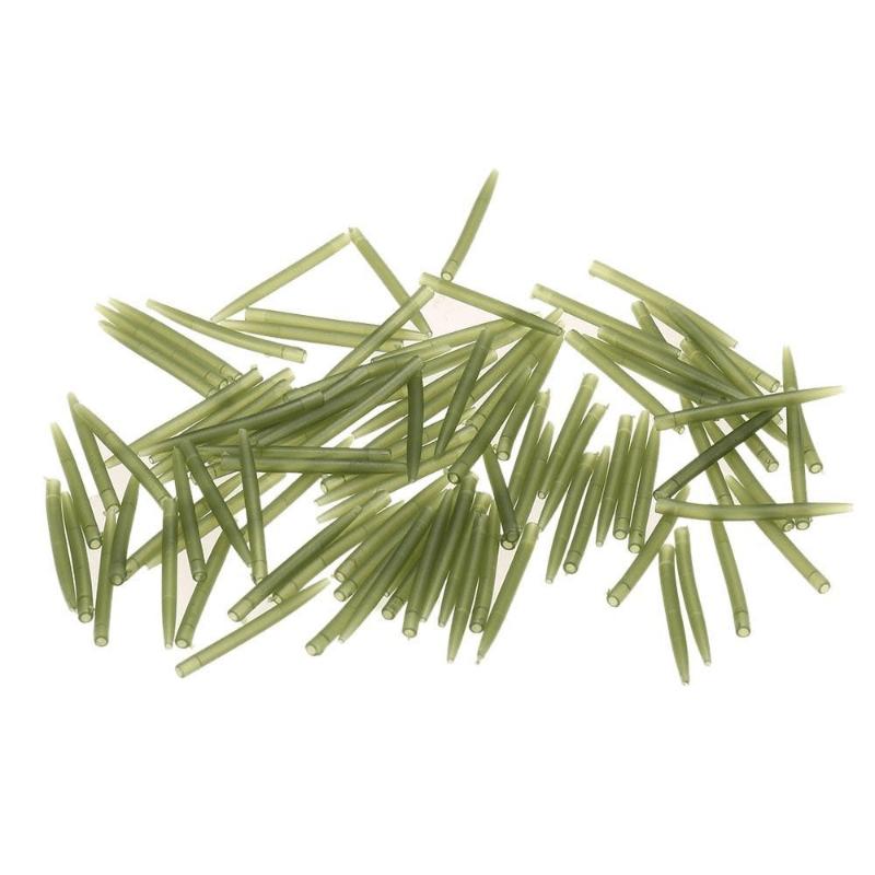 100 Pcs/set 53mm Anti Tangle Rubber Sleeves Connect with Fishing Hook Carp Coarse Fishing Accessories