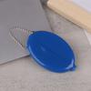 Small Oval Coin Purse Mini Earrings Rings Storage Box With Chain Solid Color Pvc  Portable Bag Pendant