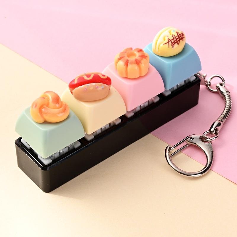 Bread Style  Keychain 1PC Creative Stress Relief Toy Cute Bag Accessory for Student Daily Use