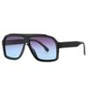 Retro Big Frame Women Square Sunglasses Brand Black Round Gradient Cool Men Sunglasses One Piece Designer Pilot Sun Glasses