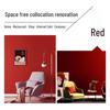 Cinnabar Red Waterproof PVC Wall Sticker for Living Room - Self-Adhesive Background Wallpaper