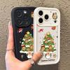 Cartoon Weihnachtsbaum Handyhülle für iPhone Air 16e 17 16 15 Pro Max 14 13 Pro Max 17 12 11 Stoßfeste Weiche Silikonhülle