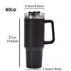 1200ML 304 Stainless Steel Insulated Water Bottle, Insulated Coffee Cart Cup, and Cold Cup, Vacuum Bottle with Handle Straw,