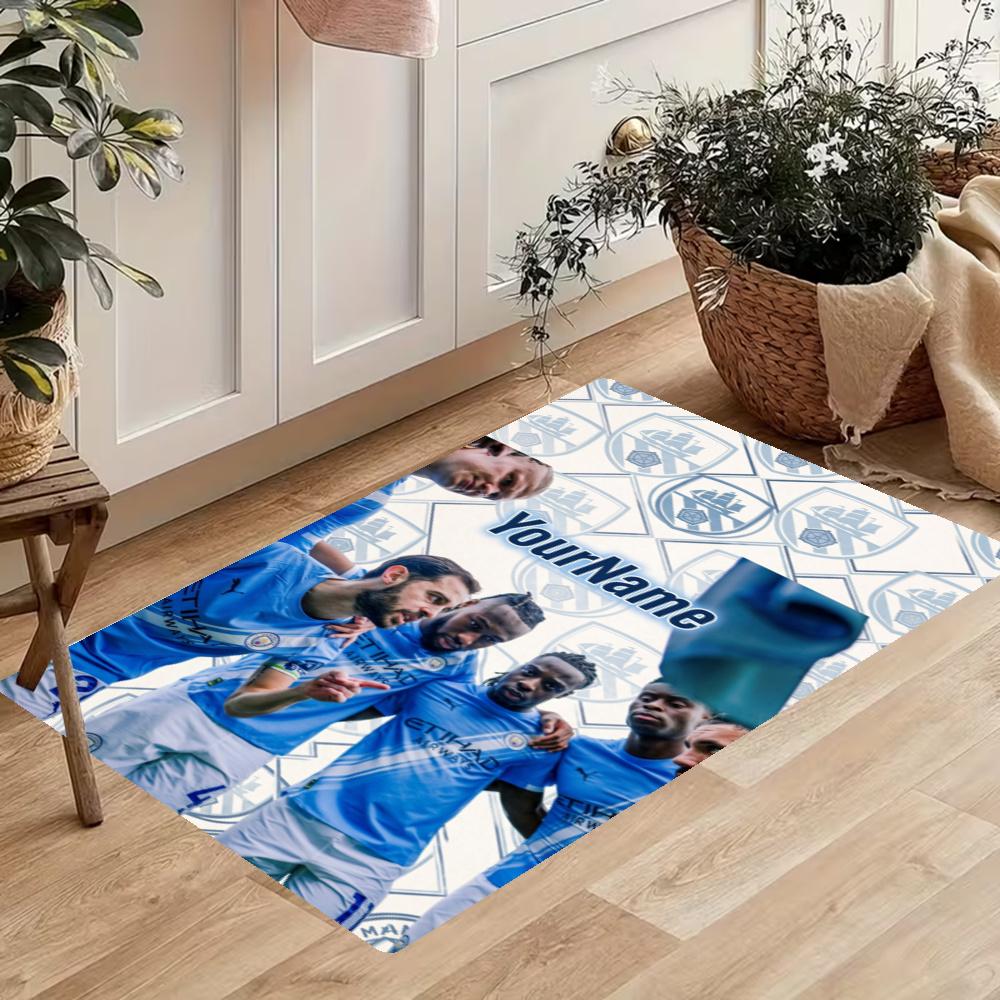 Manchester City Customize Your Name Kitchen Rug Runner Rug Laundry Mat Hallway Entryway The Best Gift Choice