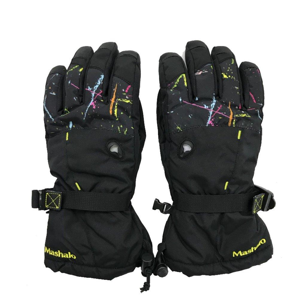 

MASHALO Snow Gloves for Adults M MSG-216 Black/Mix