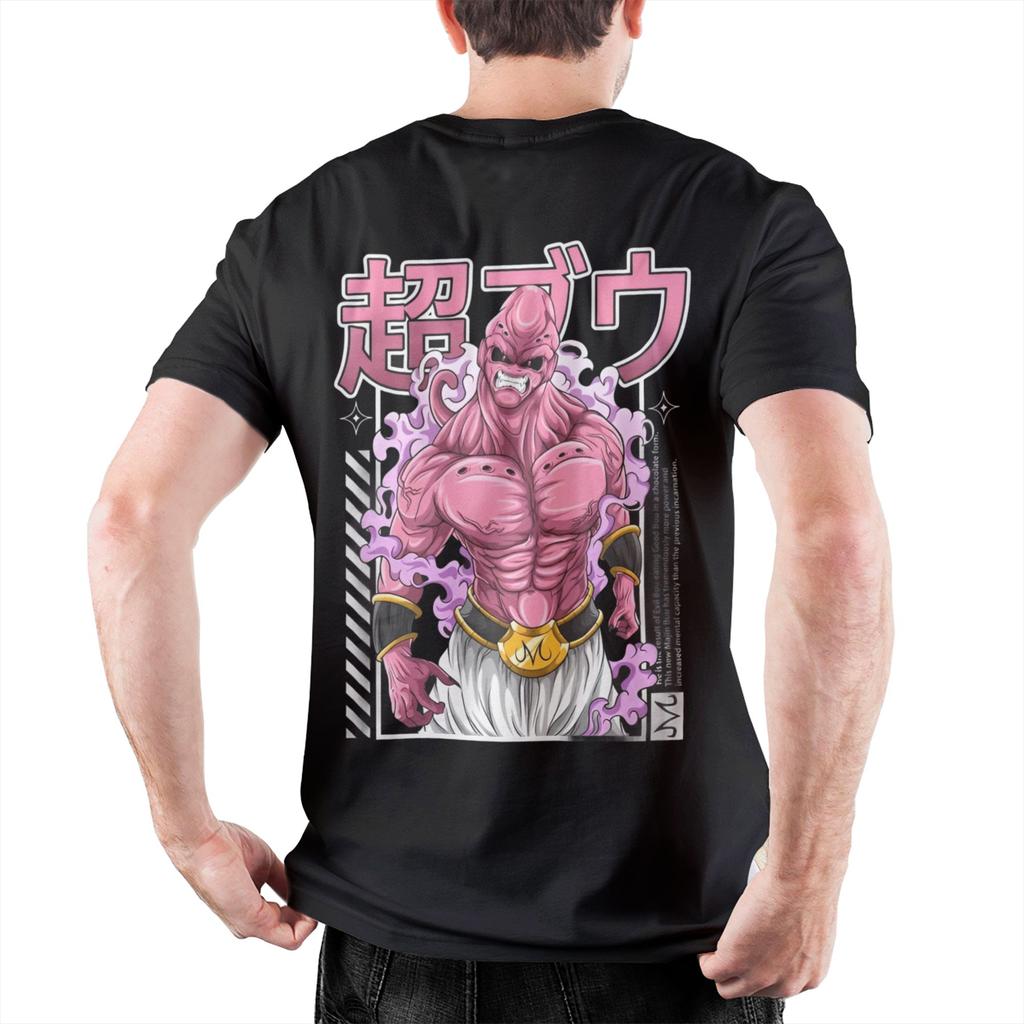 Dragon Ball Majin Buu T Shirt Men's Cotton Tops Shirts Funny Anime Round Neck Short Sleeve