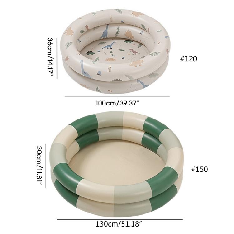 Stripe-Baby Pool Inflatable Swimming Pool Kids Water Toy for Lawn and Garden