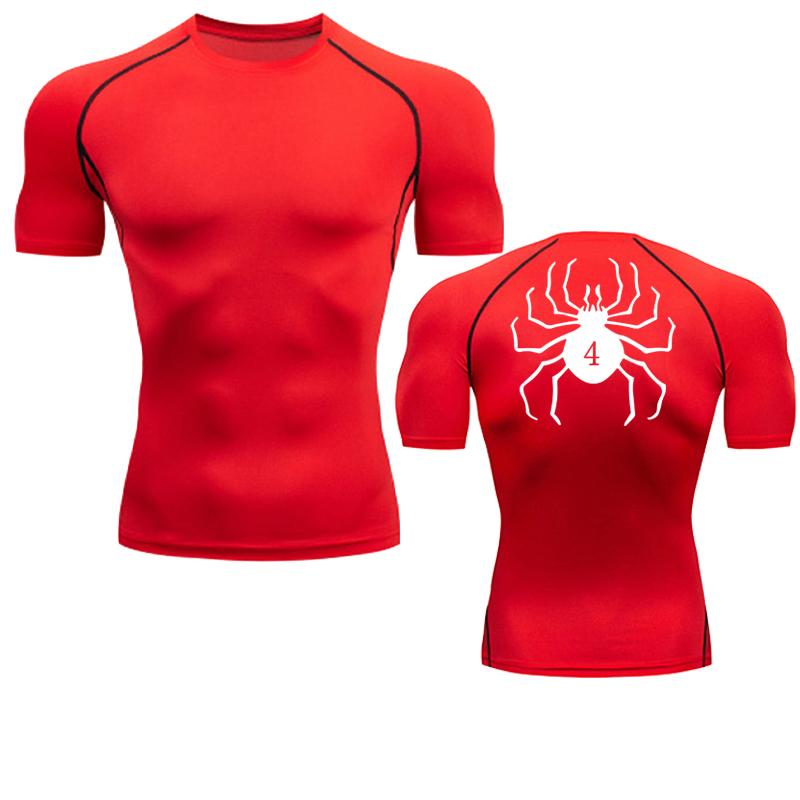 Sweat Absorbing Compression Shirts for Men Gym Workout Fitness Undershirts Short Sleeve Quick Dry Athletic T-Shirt Tops Sportswear Sweat Absorbing S