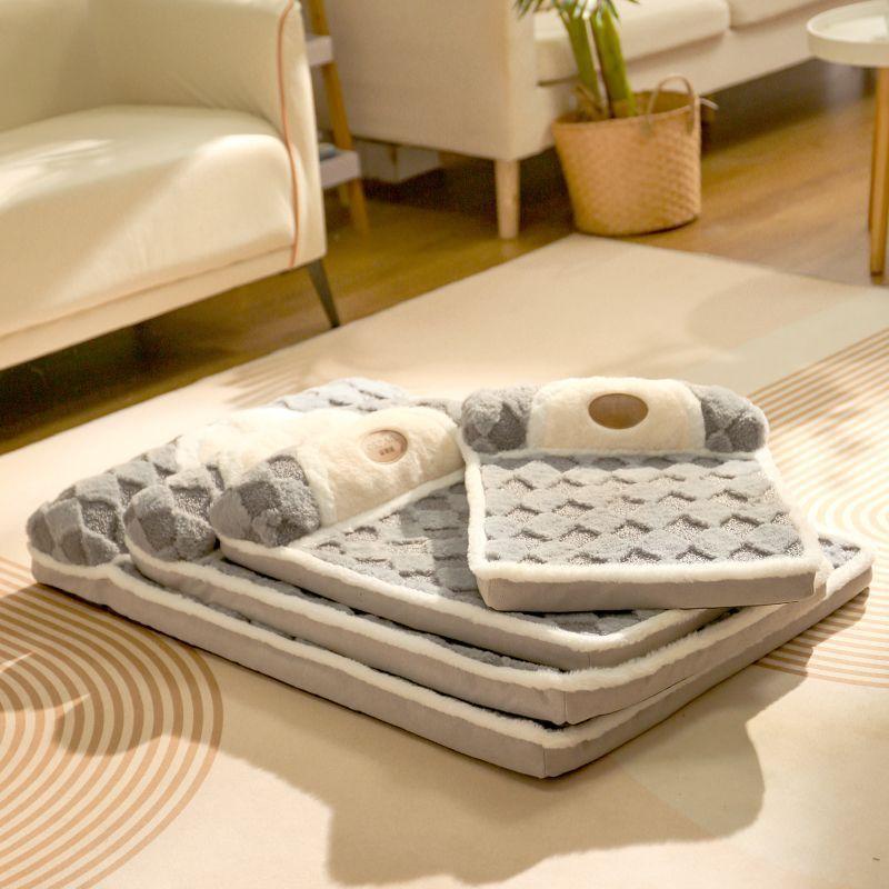 Sleeping Dog Mat Winter Warm Removable Washable Kennel Mattress Pet Supplies Large Dog Dog Bed