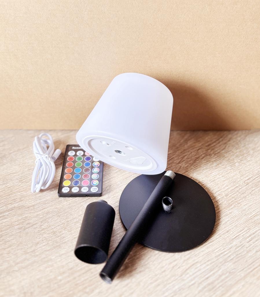 Wireless Portable LED Bottle Lamp Rechargeable Wine Bottle Light Head w/RGBW Remote controller Cordless Dining Room Table Lamp