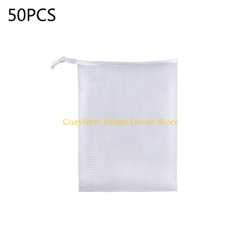 92MF 50 Stück Doppellagiges Peeling-Netz Seifensparer Schaumnetz Handgemacht