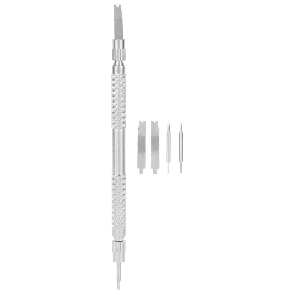 5pcs Alloy Material Watch Strap Spring Bar Tool Double-ended Design Spare Heads Included Link Pin Remover Tool Watch Band Tool