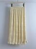 Reversible Crushed Pleated Midi A-Line Skirt with High-End European & American Style