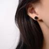 PONYKISS  Silver Colorful Rose Cute Plant Stud Earring for Women Minimalist Fine  Piercing Screw Bead Accessories