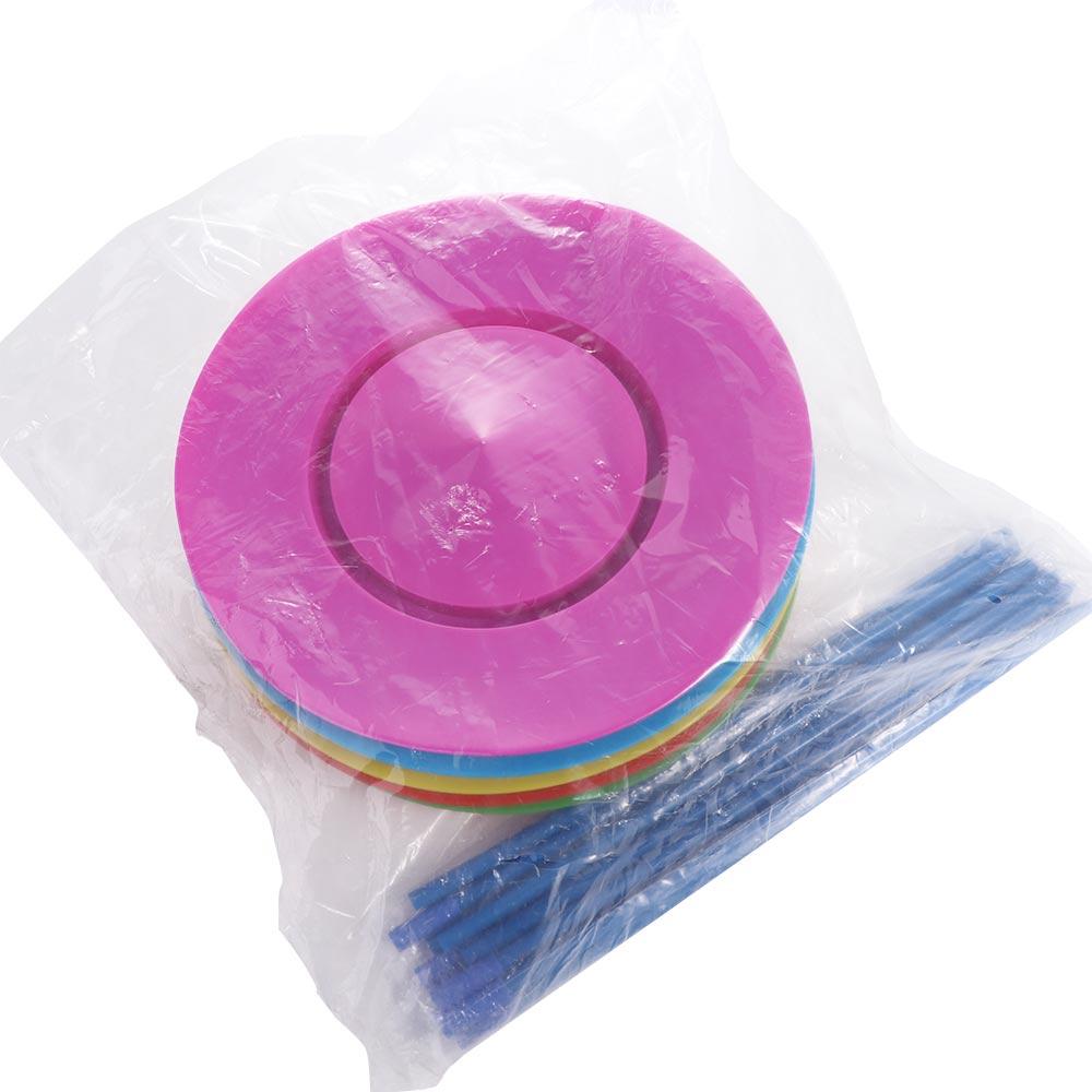 Balance Skills Acrobatic Turntable Clown Show Spinning Plates Sticks  Kids Adult