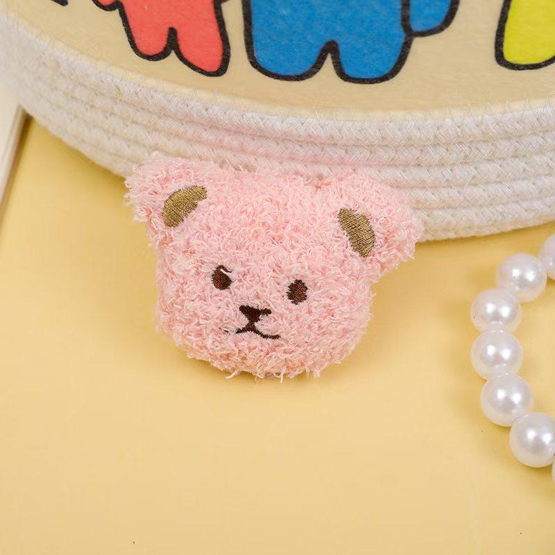 Cartoon Plush Bear Brooch Diy Accessory Fabric Embellishment For Kids And Teens