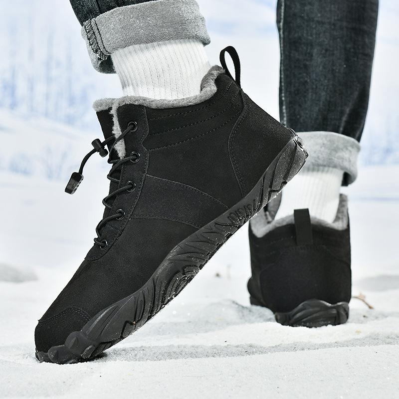 New outdoor casual wear-resistant five-finger cotton shoes New couple snow boots wide last foot protection mountaineering sports shoes
