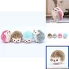 Adorable Hedgehog Plush Toy Soft Stuffed Keychain Doll Cute Small Animal Gift