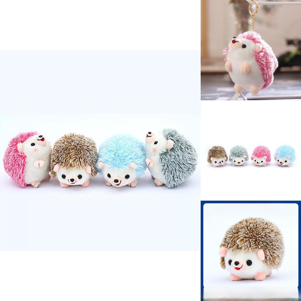 Adorable Hedgehog Plush Toy Soft Stuffed Keychain Doll Cute Small Animal Gift