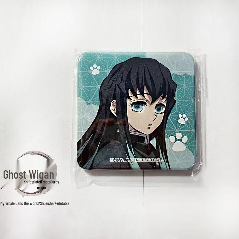 Demon Slayer Square Badge: Minamiya Candy Kuji B Prize - Muichiro, Mitsuri, Giyu, Kyoujuro