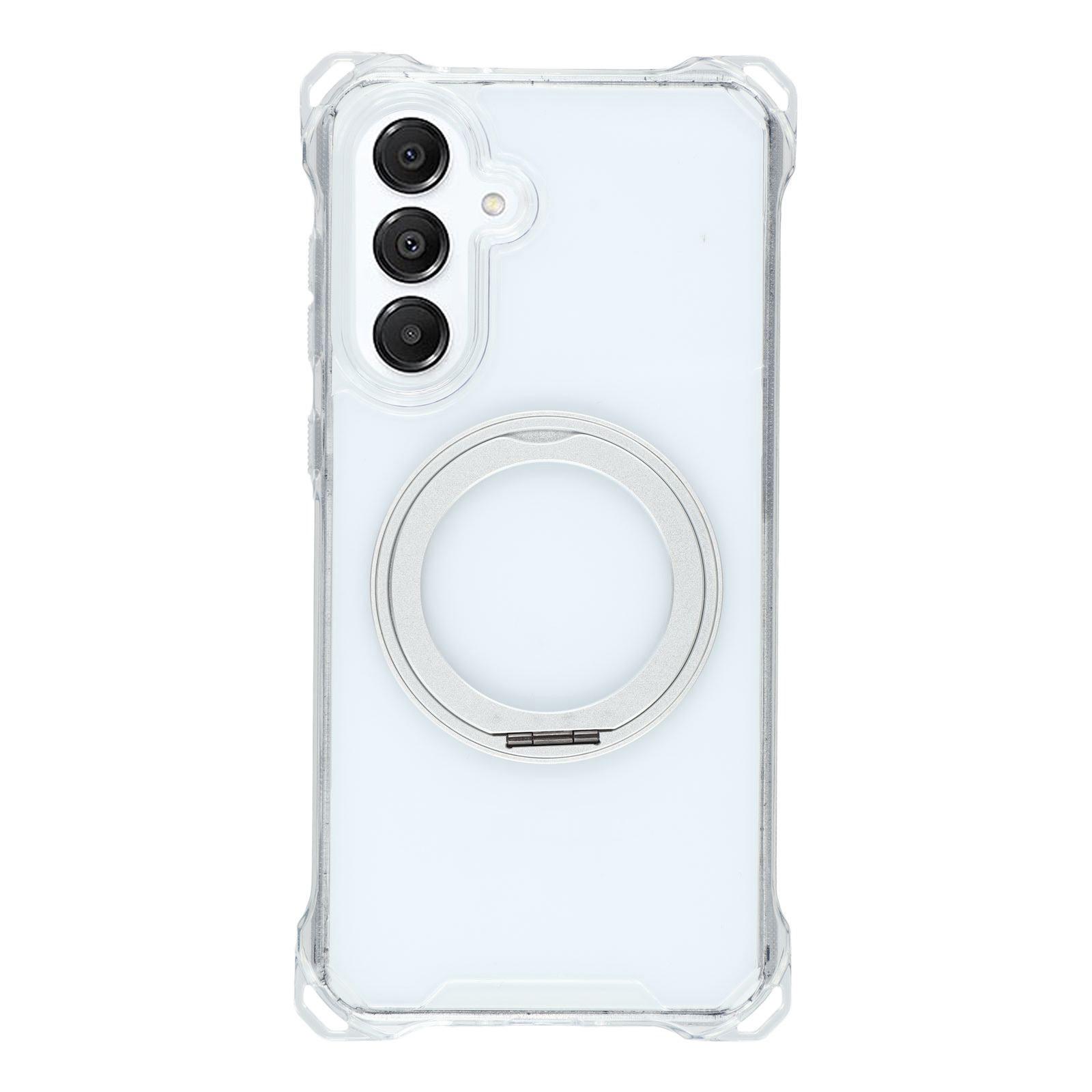

For Samsung Galaxy A16 5G/4G Magnetic Case Ring Kickstand TPU+PC Phone Cover Transparent