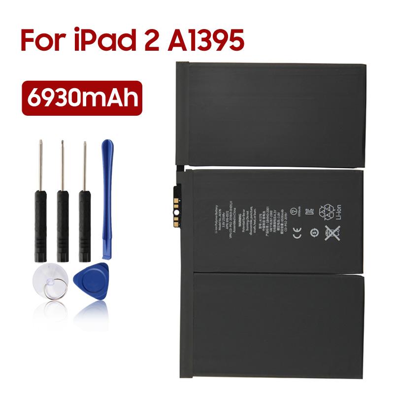 Bateria de Lítio Recarregável Para iPad 2 iPad2 A1395 Bateria de Tablet 6930mAh