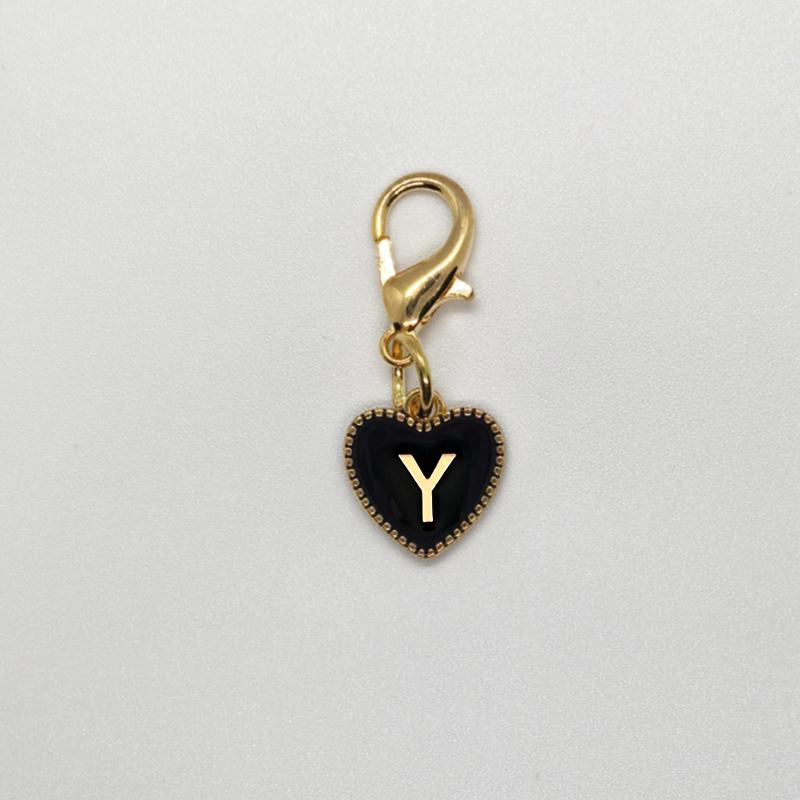 1PC Love Keychain Creativity Heart Shaped Design DIY Party Metal Gift 26 English Letters Keychain Marker Lobster Buckle