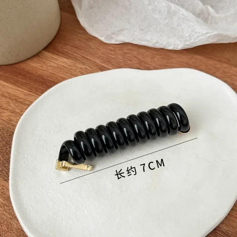 

Новый резиновый телефонный провод спиральный плетеный держатель для хвоста резинки для волос набор резинок для волос для женщин аксессуары для волос повязка на голову