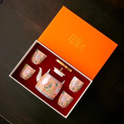 Enamel Kung Fu Tea Set New Home Teapot For Teachers And Friends As Birthday Gifts