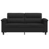 Vidaxl Sofa 2-Osobowa, Czarna, 140 Cm, Tapicerowana Mikrofibrą