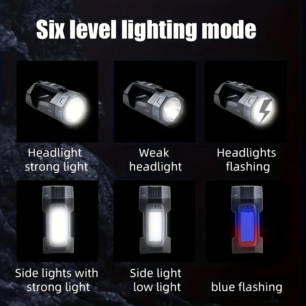 Rechargeable Spotlight Flashlight, Ultra Bright LED,USB Charging Portable Lantern with Side Lighting,Suitable for Emergency Situations,Hiking,camping