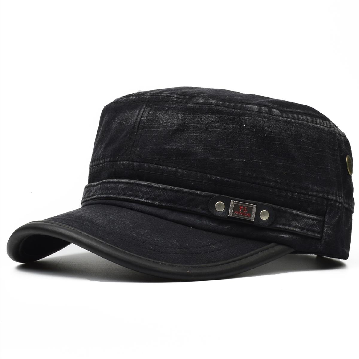 

NORTHWOOD Кепки с плоским верхом для мужчин и женщин Винтажные бейсболки Солнцезащитные бейсболки для пап, кепки для дальнобойщиков 56-60 чёрный