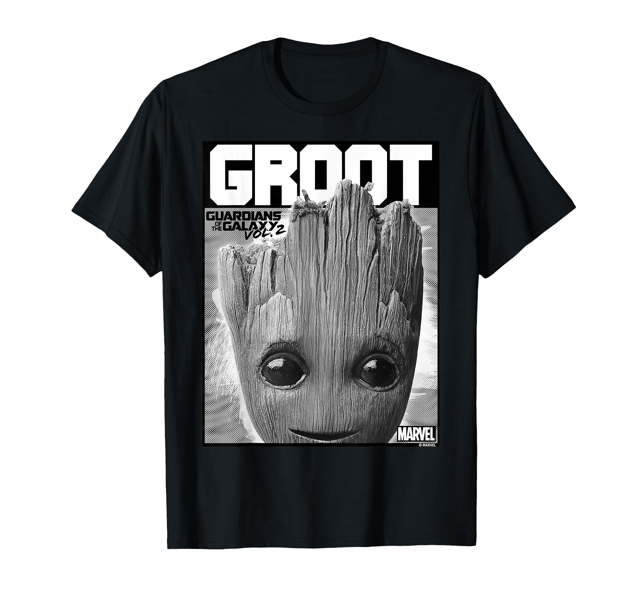 

Marvel Guardians of the Galaxy 2 Big Face Groot Poster Vol. T-Shirt чёрный