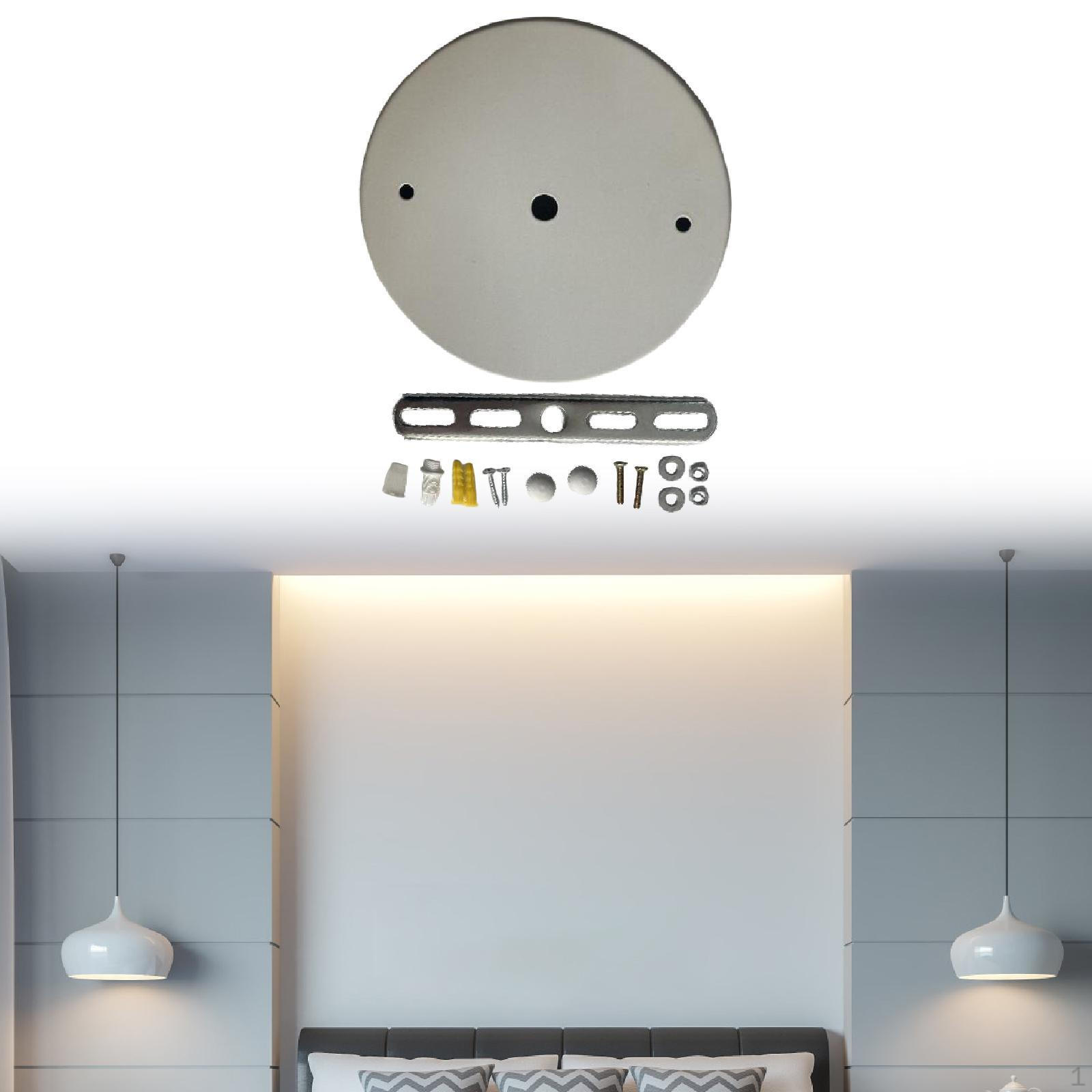 

Комплект навеса люстра потолочная пластина DIY проект круглая с монтажным оборудованием сверхпрочная замена White Dia 12cm