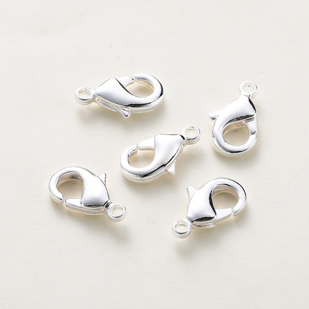 10pcs/bag 14K 18K Gold Plated 10mm 12mm 15mm Lobster Clasps Necklace Bracelet Connector Clips For DIY Jewelry Making Accessories