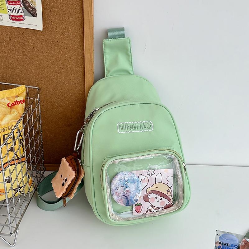 

Small fresh breast bag female style versatile cute transparent summer casual girl crossbody small backpack