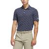 adidas Ultimate365 Mesh Print Moisture-Wicking Button Short Sleeve Golf Shirt Men Shirts KC3532