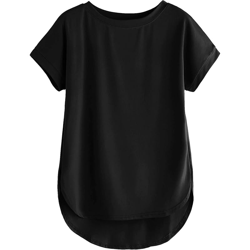 Fabricorn Women's Solid Regular Fit T-Shirt (GT01_UpDown4_P_Black