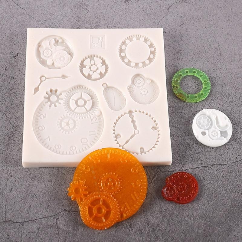 Chocolate Moulds Gears Shaped Baking Molds Fondant Moulds Cake Molds Silicone Material Perfect Gift for DIY Baking Lover