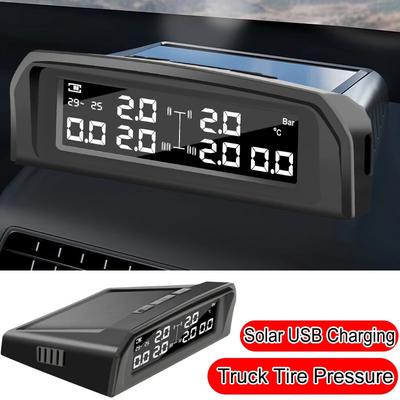 Solarbetriebenes TPMS LKW-Reifendrucküberwachungssystem Sicherheitsalarmsysteme Reifendruck-Temperaturwarnung mit Wasserdichtigkeit