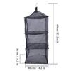 Foldable 4-Tier Hanging Drying Rack Net for Quick-Drying Dishes, Plants, Clothes, BBQs, Camping, and More, Polyester and Steel with Storage Case