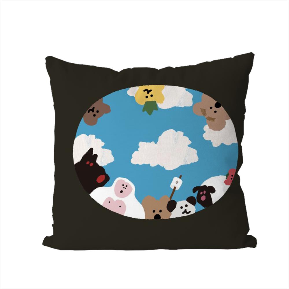 DDinotaeng Pillow Case For Car Sofa Decorative Home Doublesided Print Plush Square Throw Pillow Cushion Cover
