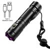 30W UV Flashlight 365nm Black Mirror Torch 3led Flashlamp Ultraviolet Ink Dryer Money Fluorescer Detector Purple Light Torch