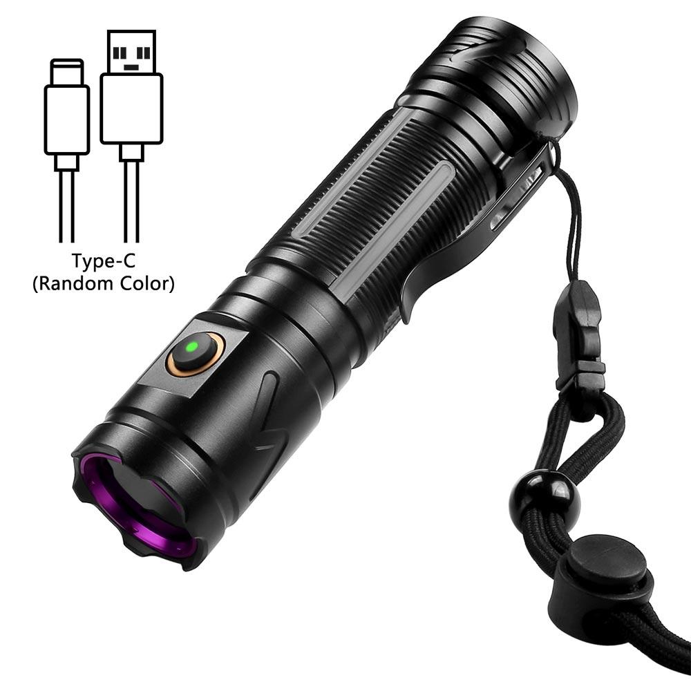 30W UV Flashlight 365nm Black Mirror Torch 3led Flashlamp Ultraviolet Ink Dryer Money Fluorescer Detector Purple Light Torch