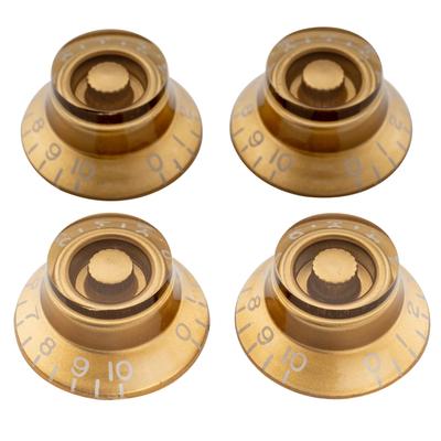 Musiclily Pro Top Hat Bell Metric for LP Les Paul Electric Gold of Knobs, Knobs, Standard, Guitars, (Set 4)