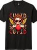 Cool Cupid Valentine's Unisex Kids Boys T-Shirt,Funny Heart Sunglasses Graphic Casual Kids Boy Kids Boy Tee