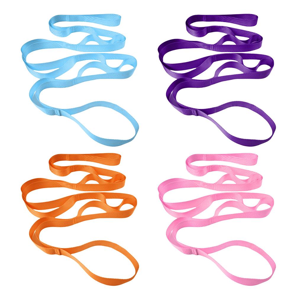 Stretching Strap Yoga Strap for Physical Therapy, 10 Loop Yoga Strap for Stretching Not-Elastic Exercise Stretch Strap